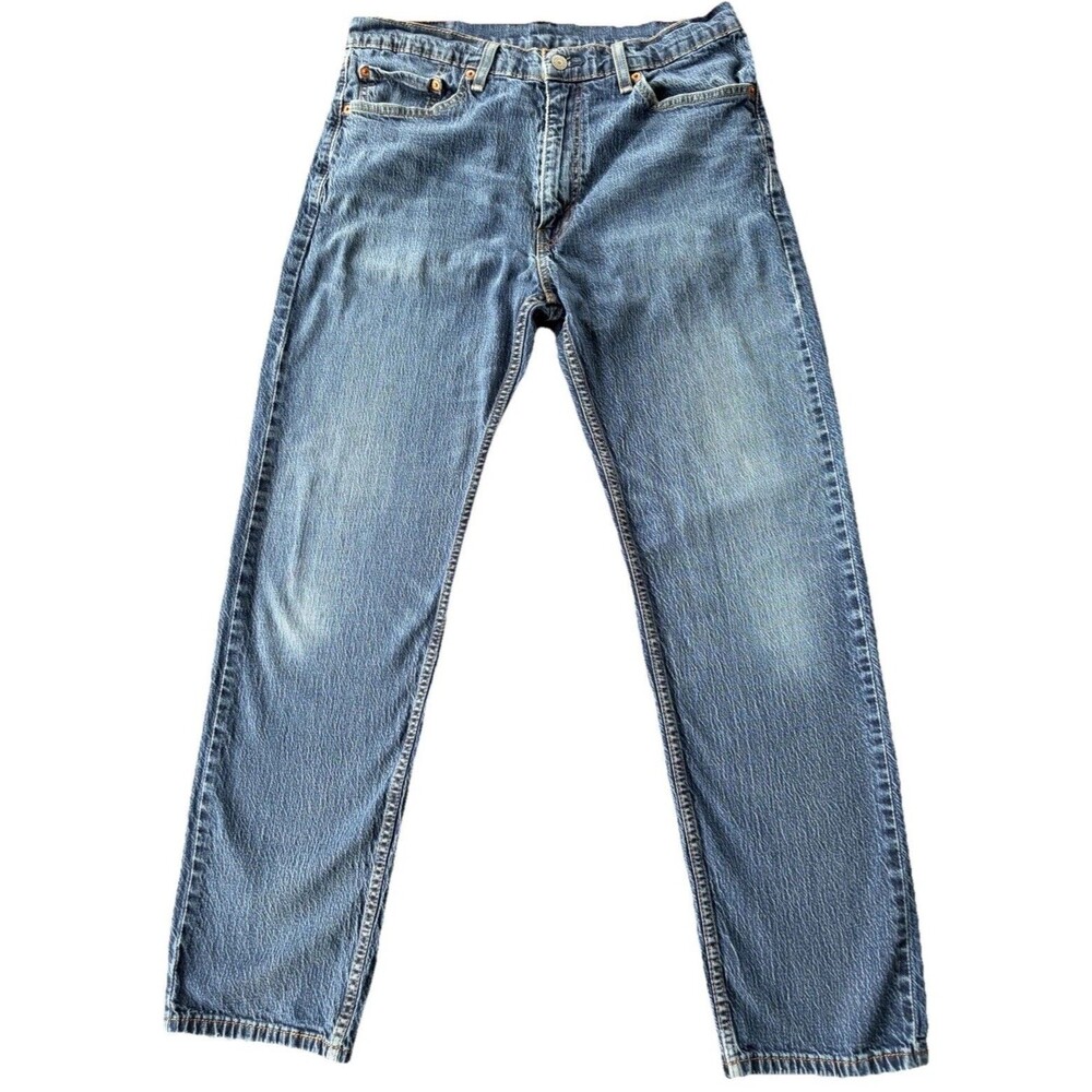 Vintage Levi’s 505 Straight Leg Jeans 36x32 Medium Wash Y2K Dadcore Denim